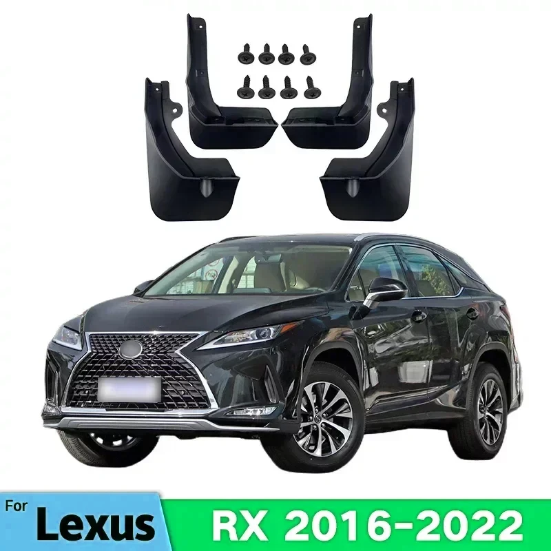 MudFlaps 4Pcs For  Lexus RX 300 350 450 200T AL20 2016-2022 Mudguards Mud Flaps Splash Guards Front Rear Fender Car Accessories