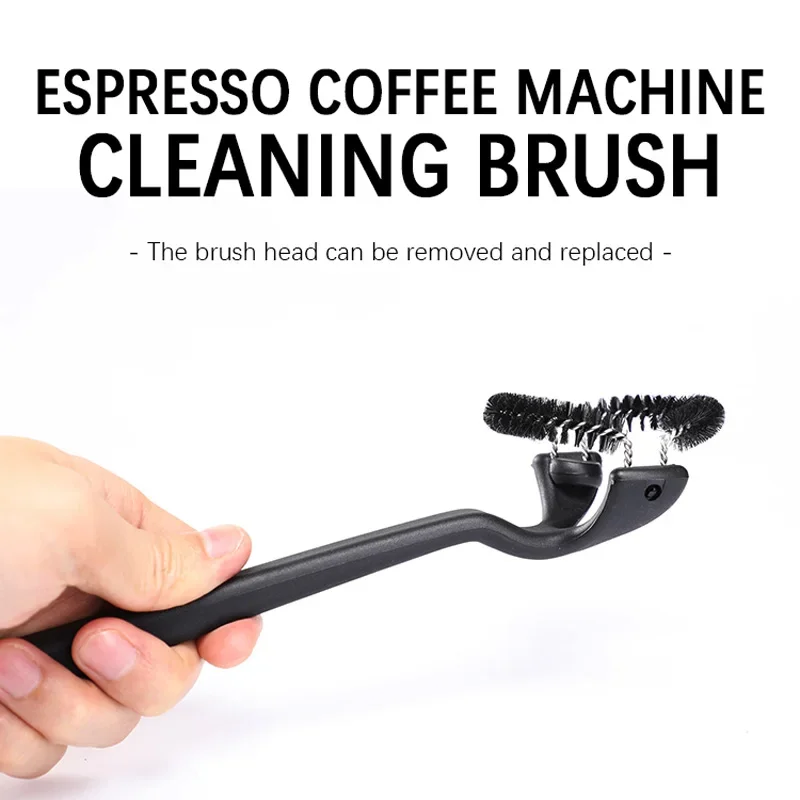 Coffee Cleaning Brush 51/58mm Espresso Machine Replaceable Head Coffee Maker Cafe Grinder Cleaner Brewing Head Cleaning Tool