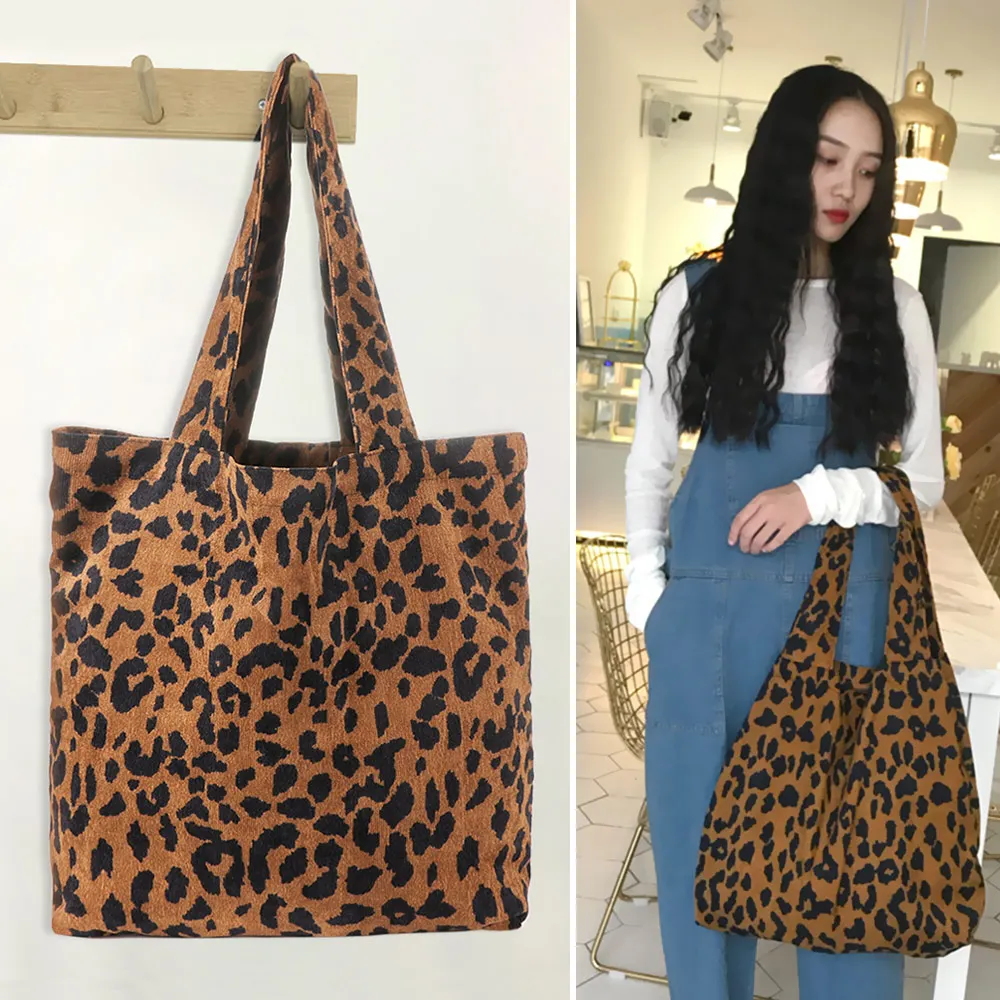 Fashion Casual Leopard Print Single Shoulder Bag Handbags Shopping Bag Tote