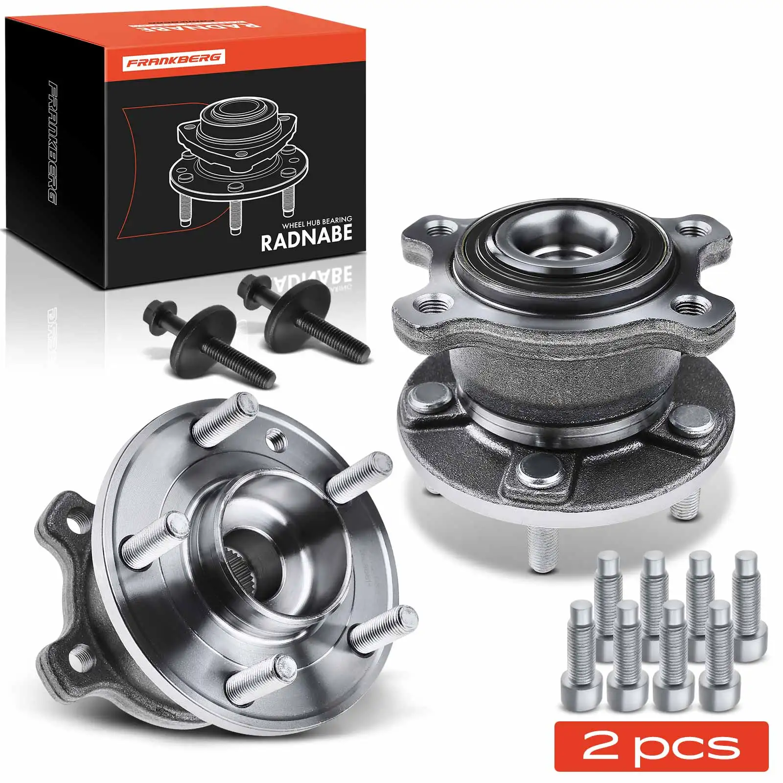 Frankberg 2x Radnabe Radlagersatz Hinterachse beidseitig für Ford Kuga I 2.0L 2.5L 2008-2012 1538604 VKBA6638