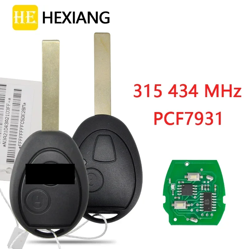 

HE Xiang Remote Control Car Key For BMW Mini Cooper R50 R53 Alarm Systems Securit Rover PCF7931AS 315/434 Replaec