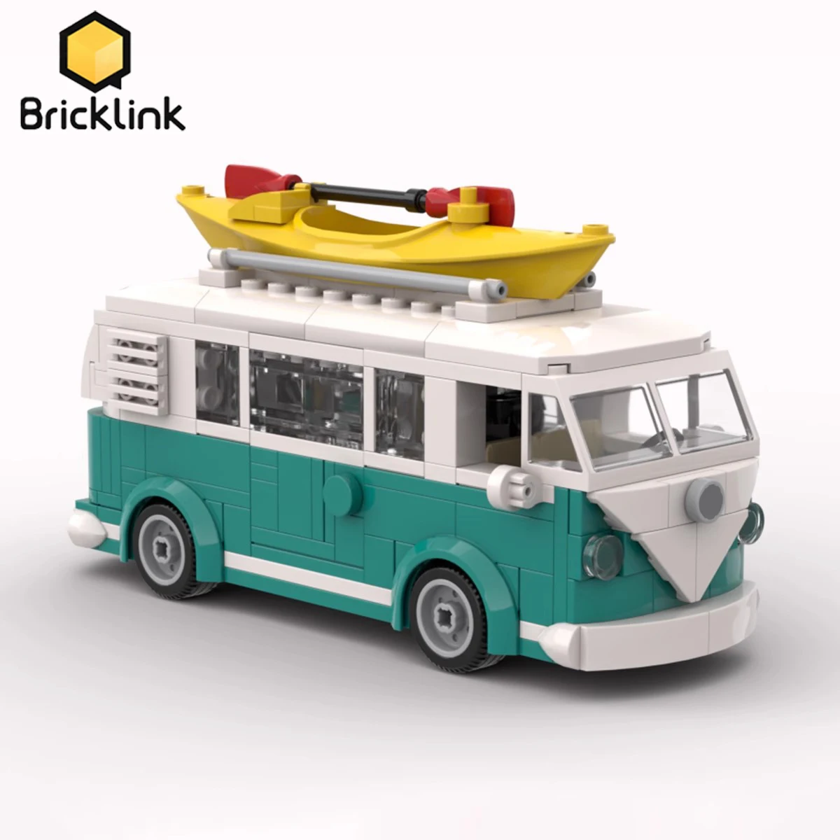 Bricklink 10220 Technical Car VW T1 Camper Van Turquoise City Speed Champions Truck Sets Building Blocks Kid Toys Christmas Gift