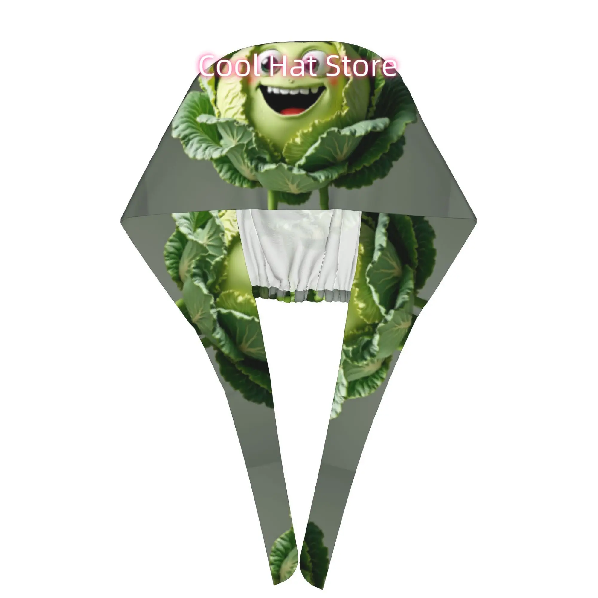 A Trendy Green Cabbage Hat Featuring a Fun Vegetable Design, Perfect for Christmas Gifts Or Holiday Parties, Making It a Cozy Fa