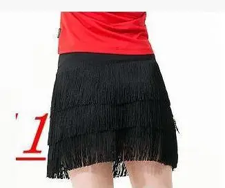 Latin Dance Women's Short Skirt Dress Sexy Women Tricolor Backless Three-Layer Shoulder Senba Red Dango Orange Yellow 2023 image 3