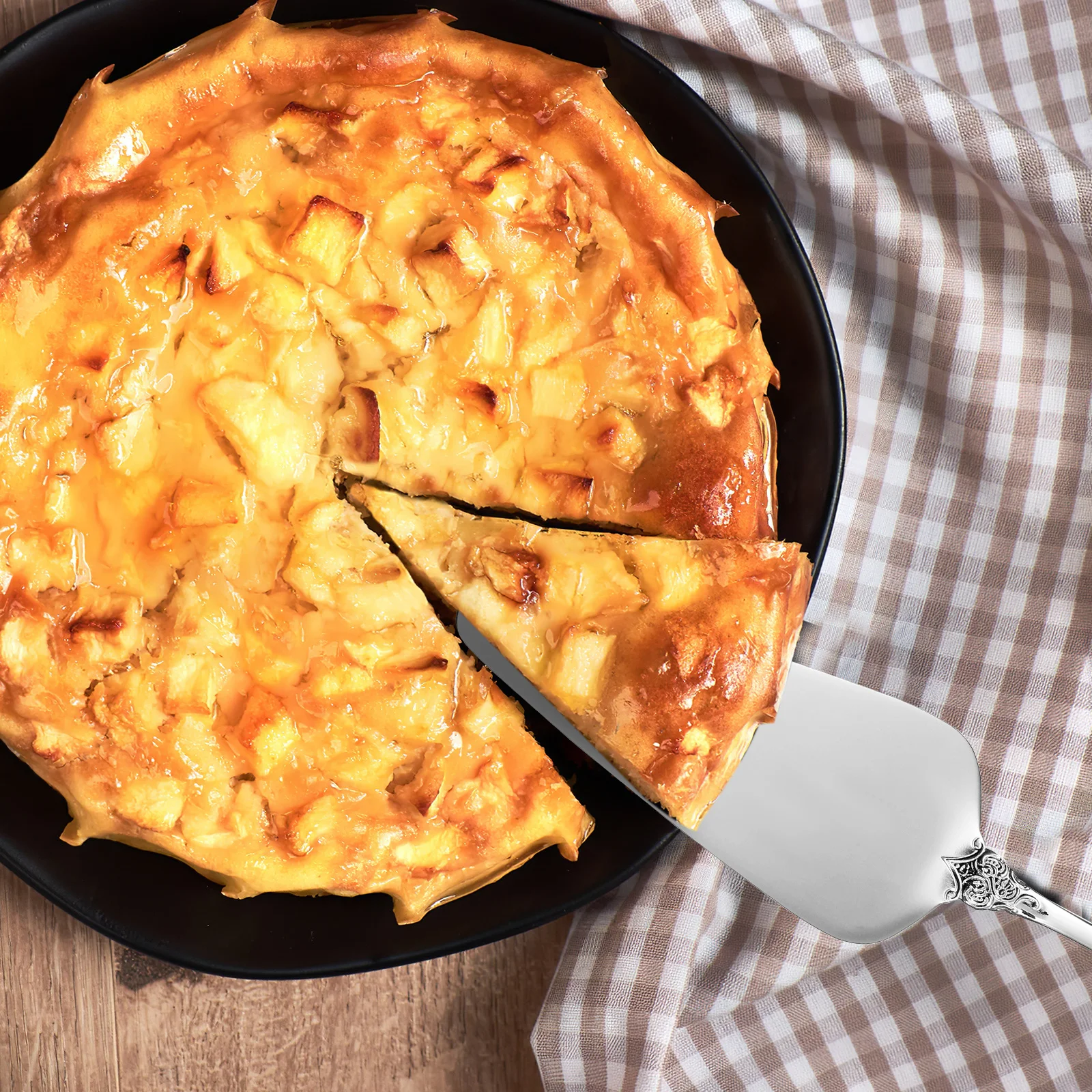 

Stainless Steel Cake Spatula Cake Slicer with Long Handle for Wedding Birthday Pizza Cheesecake Icing Decorating Leveler