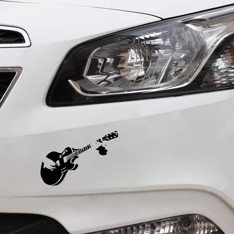Y464# Car Sticker Personalized Rock Music Guitarist Vinyl Decoration Car Accessories Waterproof Decoration Pegatinas Para Coche