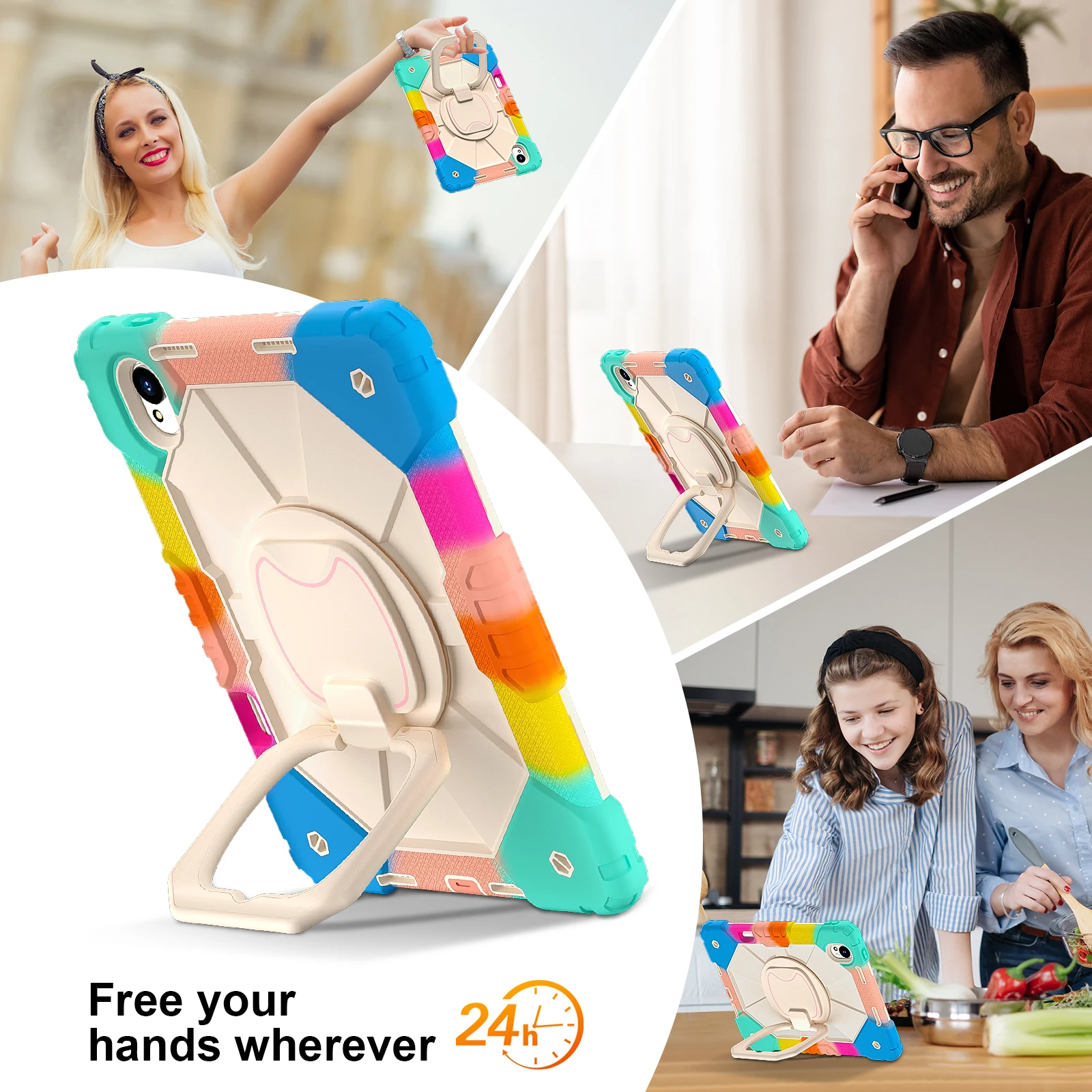 Armor Case For Huawei Matepad 11.5S SE 11 11.5 2023 2024 Tablet Hard PC Stand Shockproof Shell Kickstand For MatePad Air 11.5