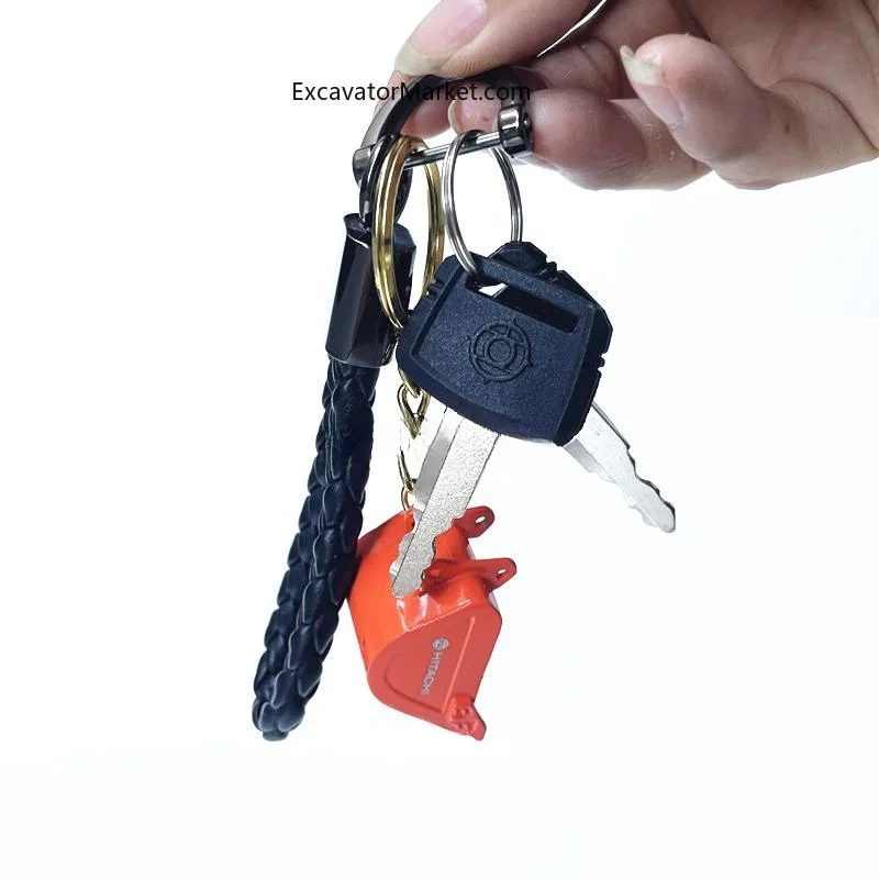 For Hitachi excavator key cab key alloy bucket key chain exquisite creative decoration chain hanging buckle Excavator Parts