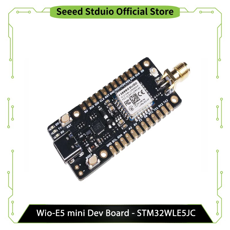 Wio-E5 mini Dev Board - STM32WLE5JC, ARM Cortex-M4 and SX126x embedded, supports LoRaWAN on EU868 & US915