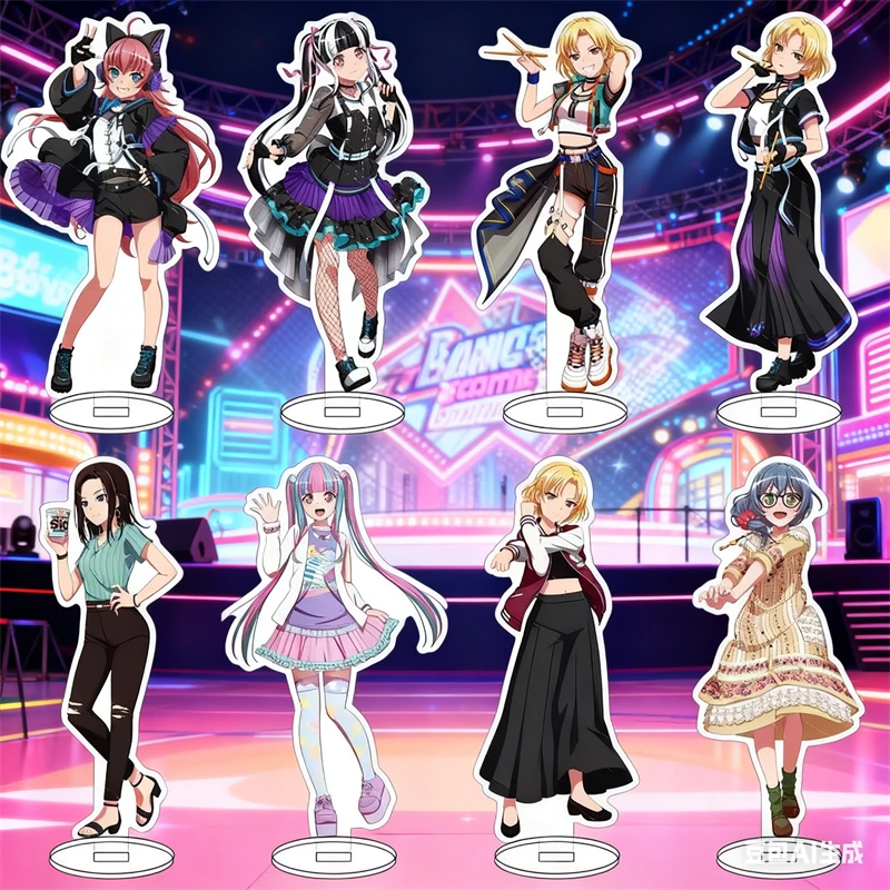 ¡Sueño de BanG! Soporte periférico de animé Poppin'Party Hanazono Tae Kokoro Tsurumaki Yukina Minato Roselia Hazawa Tsugumi soporte acrílico