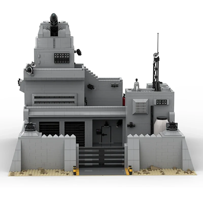 Конструктор Moc, военная модель Outpost с пистолетом, башня, технология, модульные блоки, подарки, игрушки для детей, Наборы для творчества