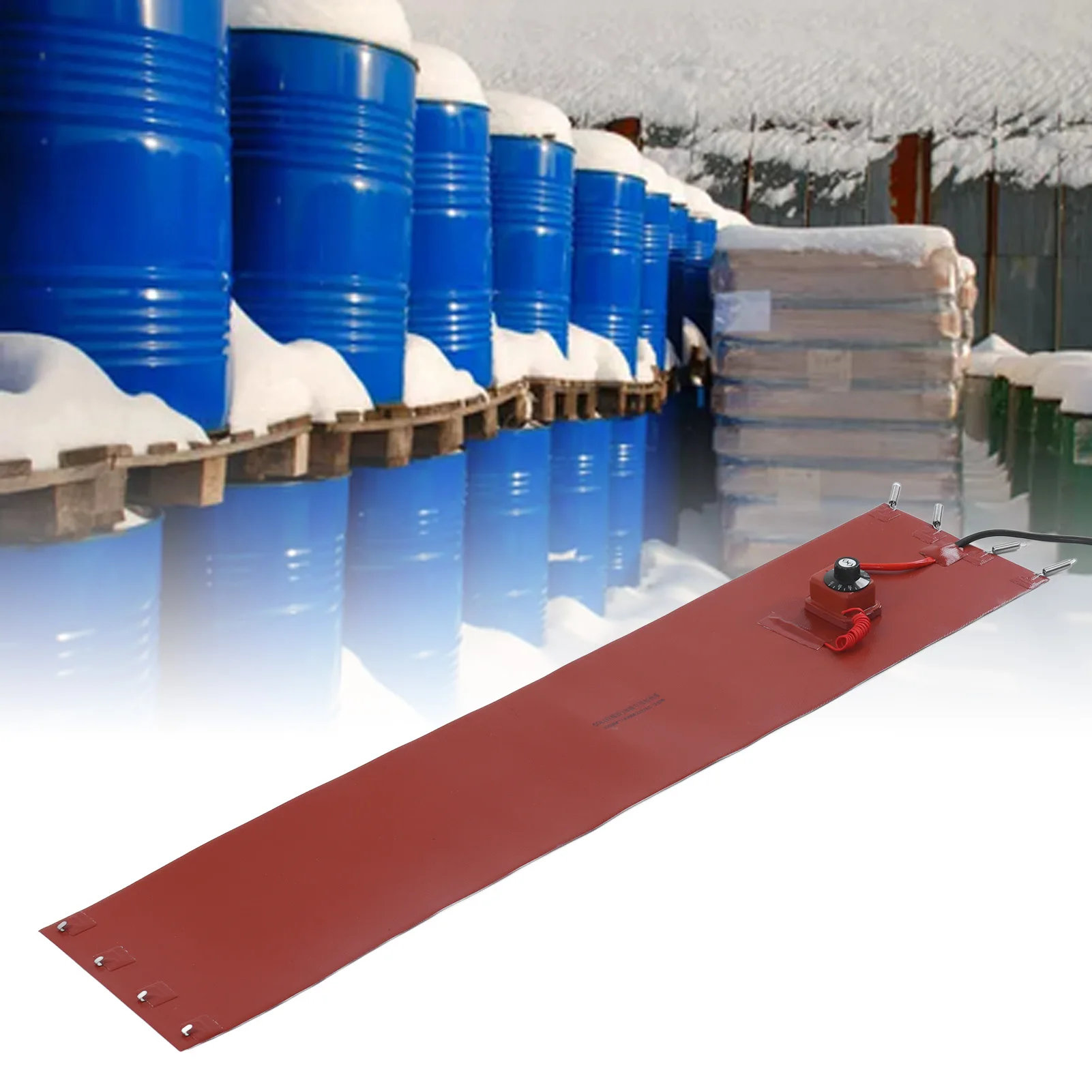 50L طبل سخان طبل سخان 1200 واط طبلة زيت سيليكون بطانية التدفئة الكهربائية مع ترموستات التعامل مع المعدات سخان طبلة زيت