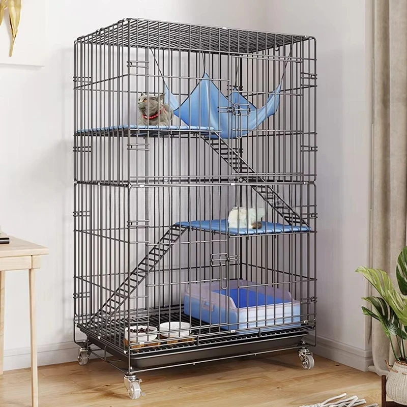 

Modern metal indoor cat cage popular cat and dog button enclosed house
