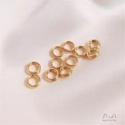 Mit 14 Karat Gold umwickeltes Zubehör mit zwei schicht iger, hand gefertigter DIY-Schmuck kette, Armband, Schließ schlaufe und Verbindungs ring