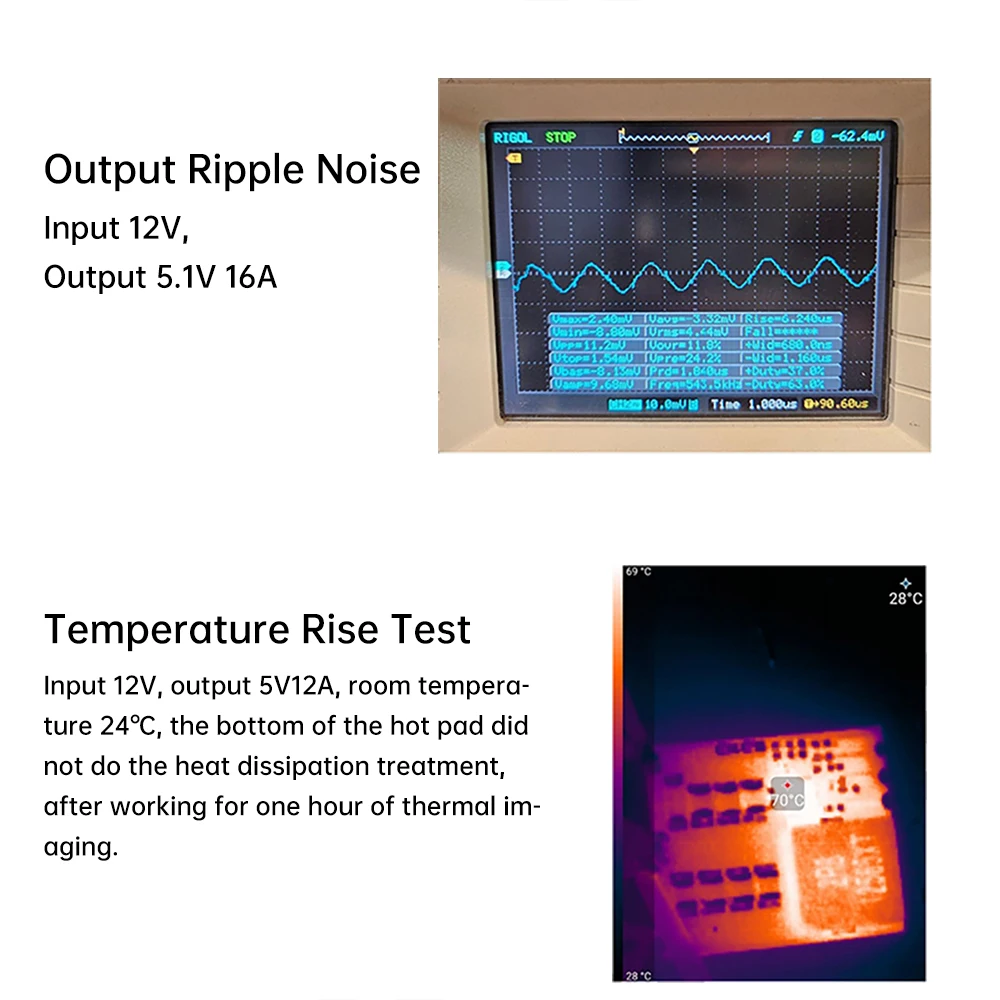 DC-DC Step-down Power Module DC6~24V To 5V16A DC15~24V To 12V12A Buck Power Supply Module Over Temperature Protection