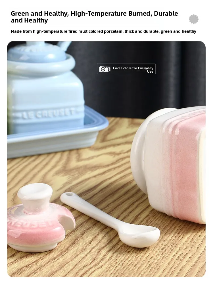 

Le Creuset Cool Color adient Кухонный ящик для хранения Симпатичный контейнер для приправ Cerc Материал для домашнего использования Французский Sle Aron Color