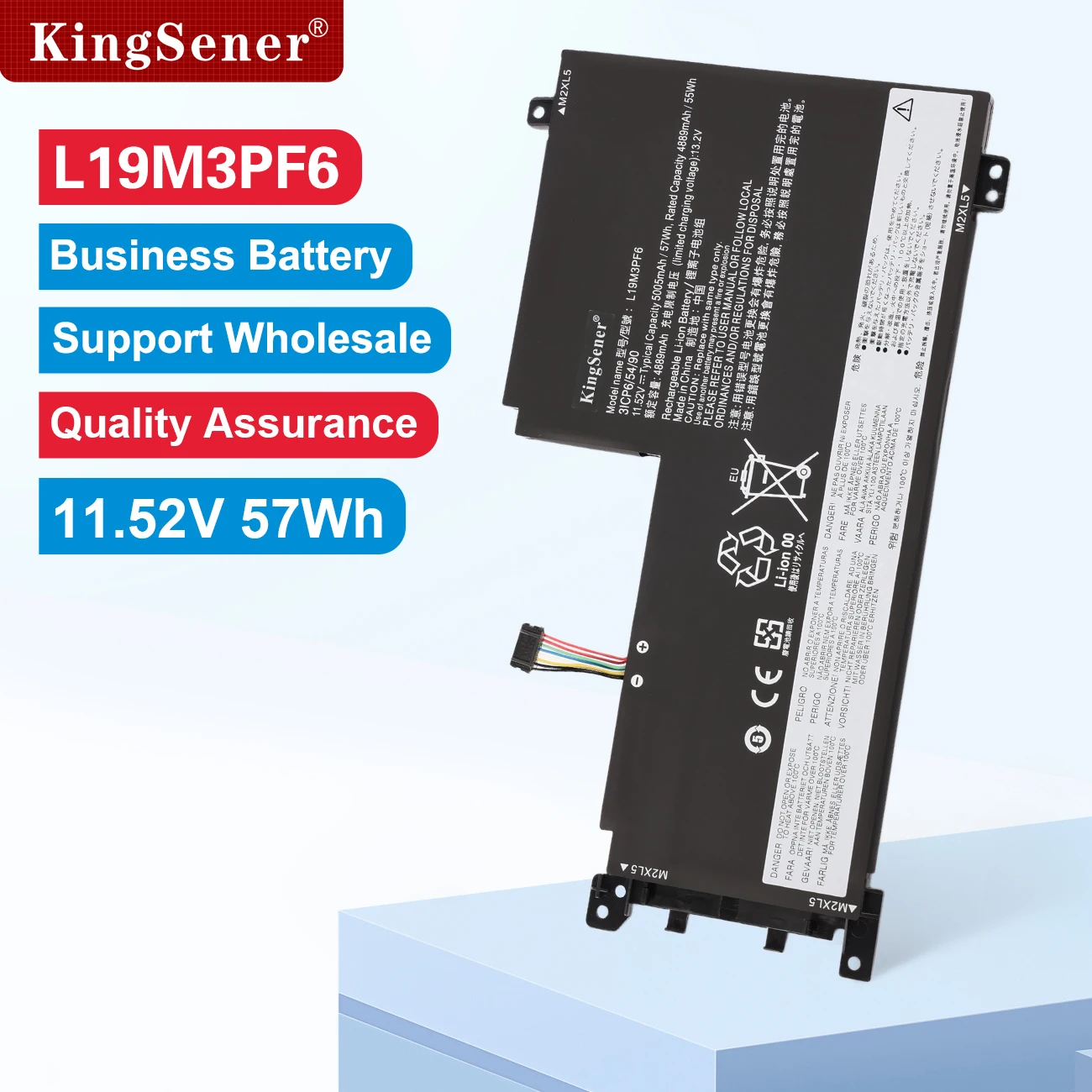 KingSener L19M3PF6 L19D3PF2 Laptop Battery For Lenovo Ideapad 5-15IIL05 For XiaoXinAir 15IIL 15ARE L19M4PF1 L19C3PF4 L19C3PF5
