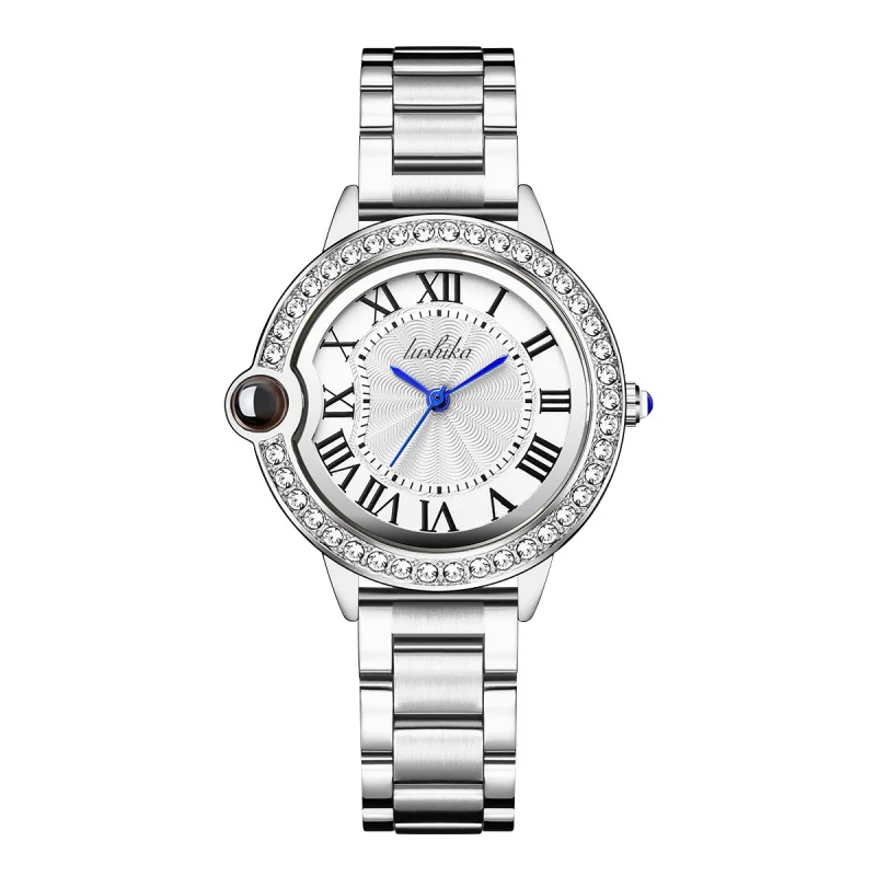 Reloj de cuarzo de nicho de globo de acero inoxidable de moda para mujer, reloj de comercio exterior, reloj de mujer, una P