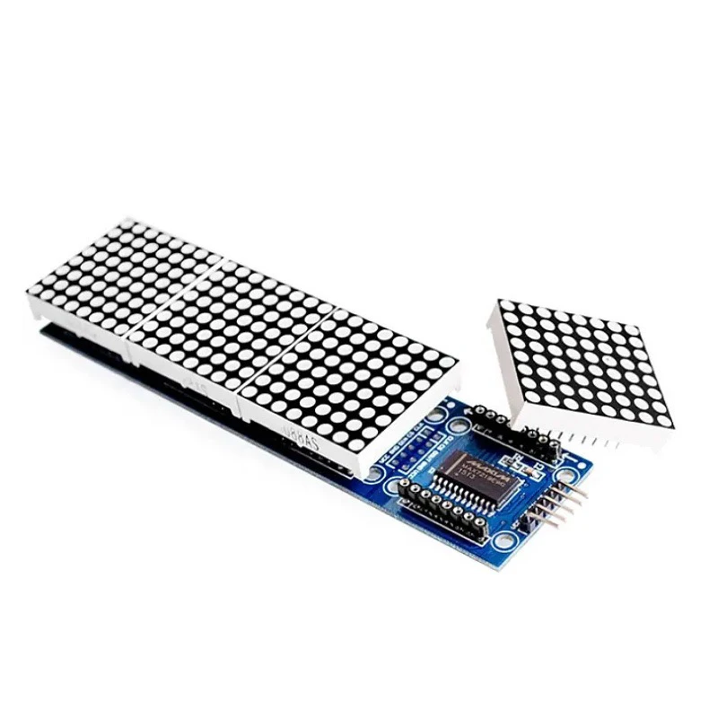 Módulo de matriz de puntos MAX7219 para microcontrolador Arduino 4 en una pantalla con línea 5P