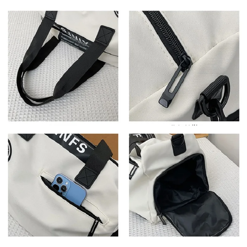 Bolso de gimnasio a la moda para hombre y mujer, bolsa de hombro grande, impermeable, multifunción, ideal para viaje de fin de semana