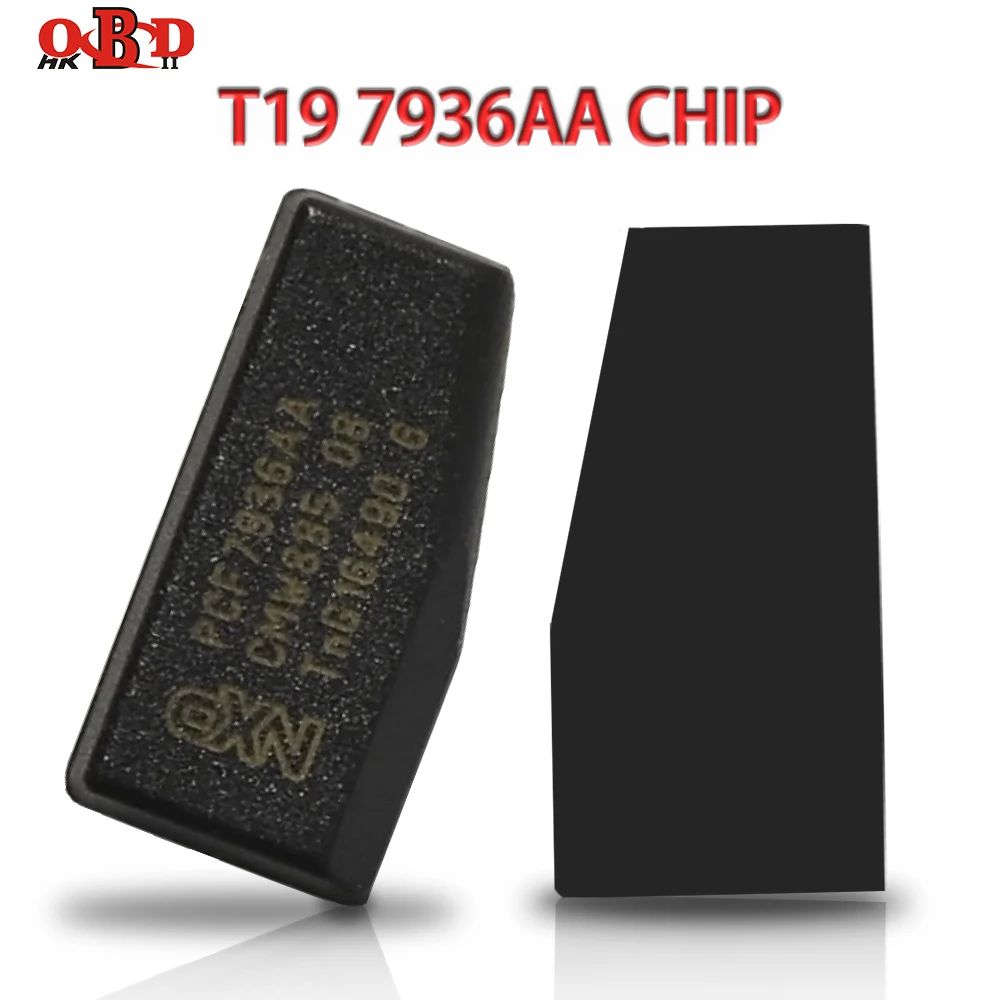 T19 Cerâmica Transponder Chip, em branco para Honda, Hyundai, Peugeot, Citroen, chave do carro, ID46, PCF7936AA, 10pcs