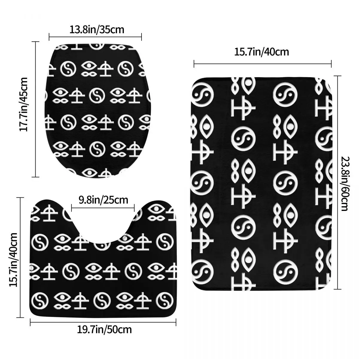 Bad Omens Is An American Metalcore 3 Pcs Bath Mat Bathroom Set Toilet Lid Cover Home Decor Non-Slip Carpet Floor Rug