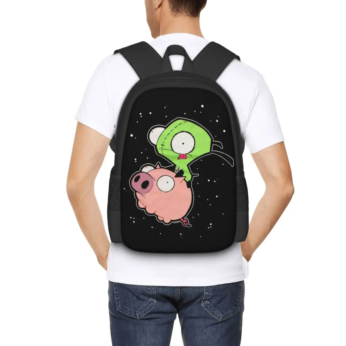 

Рюкзак Invader Zim Art Student, школьная сумка, походный рюкзак для путешествий, модная сумка для мужчин и женщин, сумка через плечо