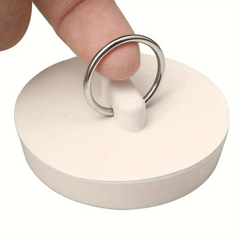 

Белый резиновый умывальник, пробка для ванны, раковина, пробка для сливной трубы, раковина, засоренная вода