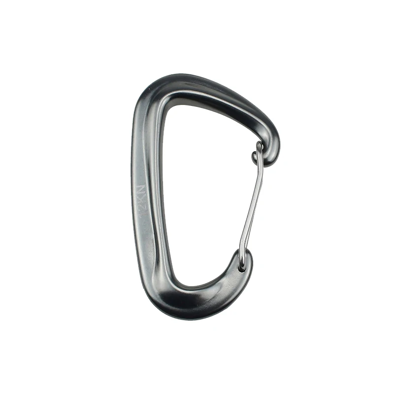 12KN Kleiner Kletterkarabiner D-Form Bergsteigen Schnalle Haken Sicherheitsschloss Outdoor Camping Wandern Schlüsselanhänger