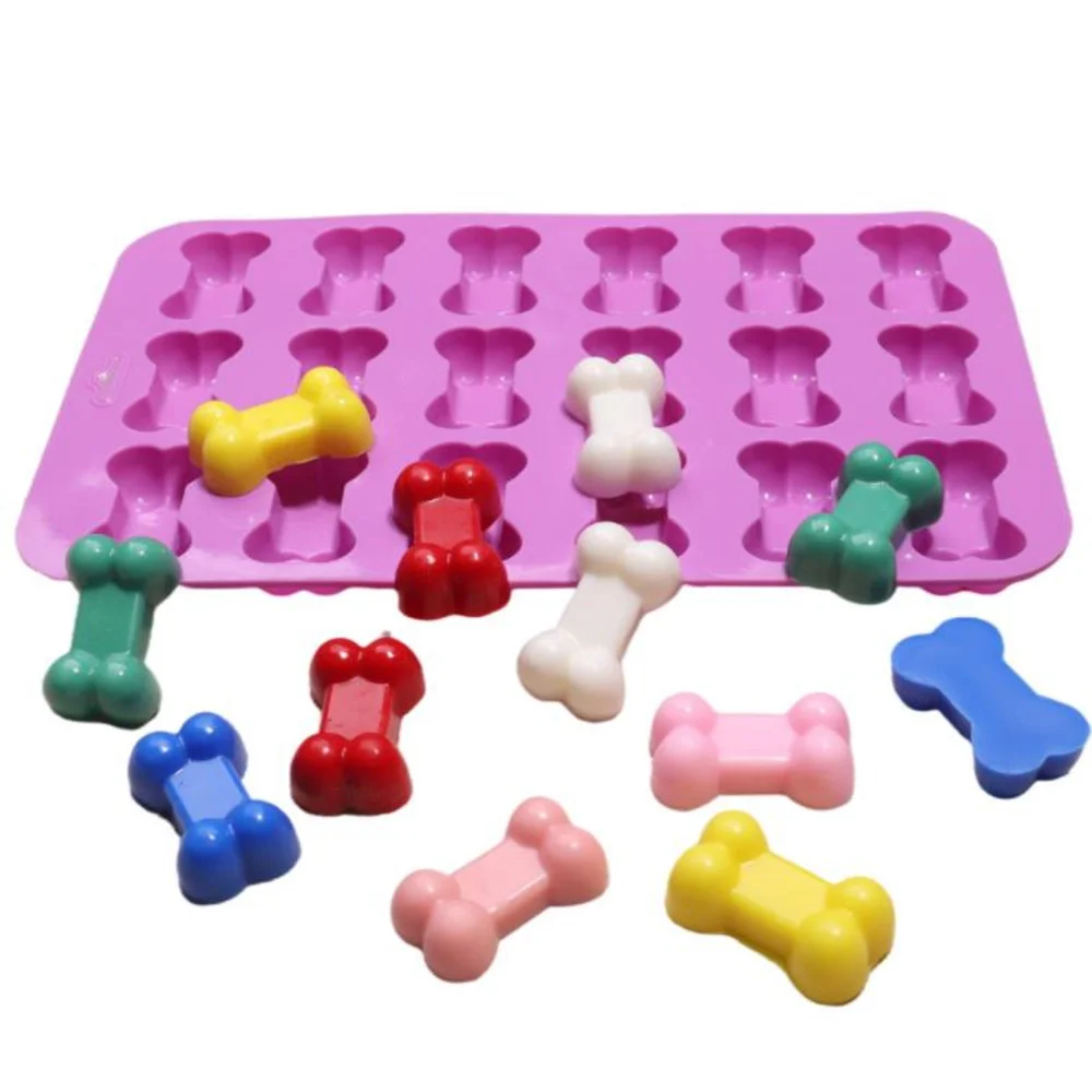 3D Sugar Fondant Cake Dog Bone Form Cutter Cookie Chocolate Silicone Molds Decorating Tools Kitchen Pastry Baking Molds