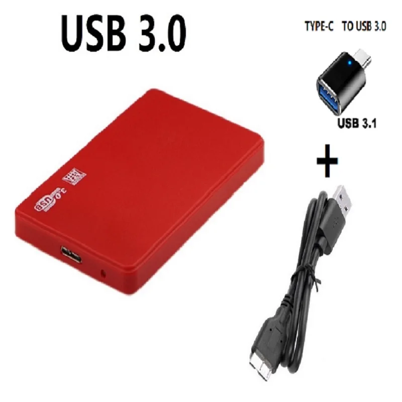 Kotak hard drive seluler plastik SATA3 ke USB, hard drive seluler USB 3.0, kotak hard drive mekanis solid-state, kotak hard drive SATA