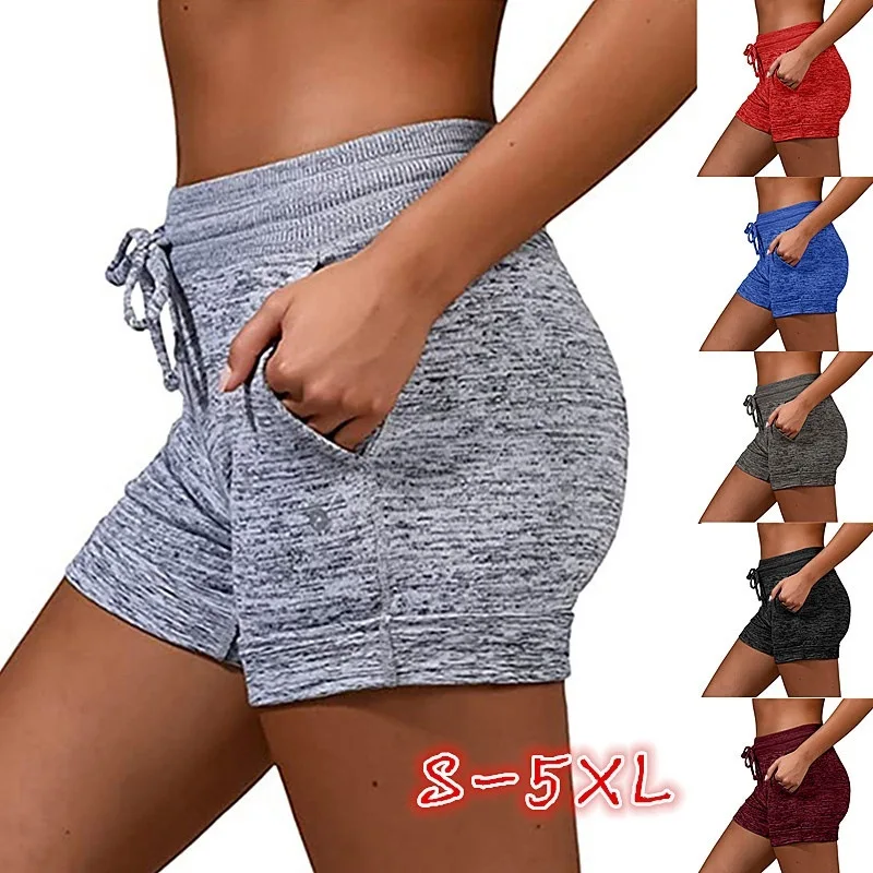 shorts women harajuku collect waist solid color elastic waist yoga pants summer style cheap shorts jeans feminino YRW8841