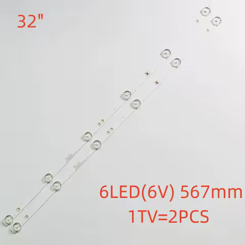 LED Backlight strip 6 lamp For KJ32D06-ZC22AG-20E 12 20E 303KJ320044 KM0320LDCH HTV-32R01-T2C/A4/B V320BJ6-Q01 32LH0202 32HH1830