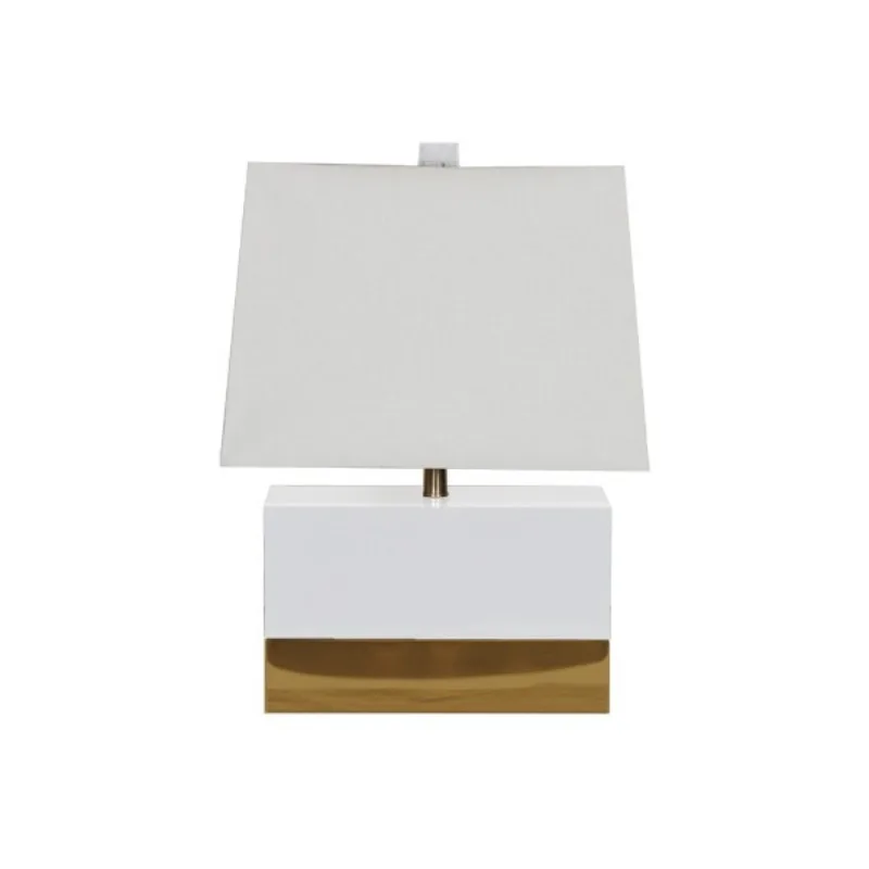 Modern light luxury titanium high-light bedside table lamp soft decoration design villa model room hotel light luxury bedroom ta