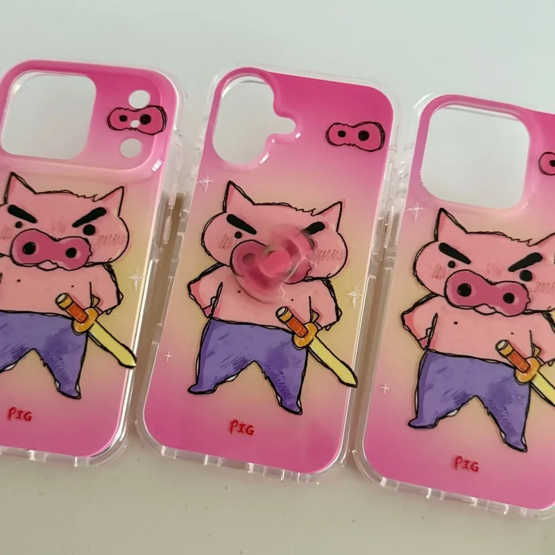 

Japan anime Cartoon Crayon Shin-chan Swordsman Buriburizaemon Phone Case For iPhone 17 Pro Max 13 14 15 Pro 16 Pro Max Cover