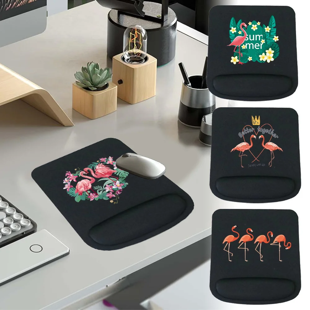Black Gaming Mouse Pad Esports Mouse Mat Universal Desktop and Laptop Computer Office Flamingo Series Small Anti Slip Pad