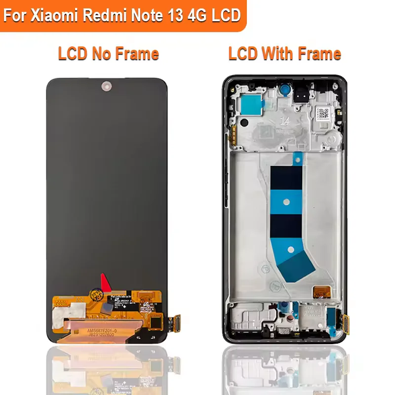 6.67''Original For Xiaomi Redmi Note 13 4G LCD Display 23129RAA4G 23124RA7EO Touch Screen Digitizer Assembly Replacement Parts