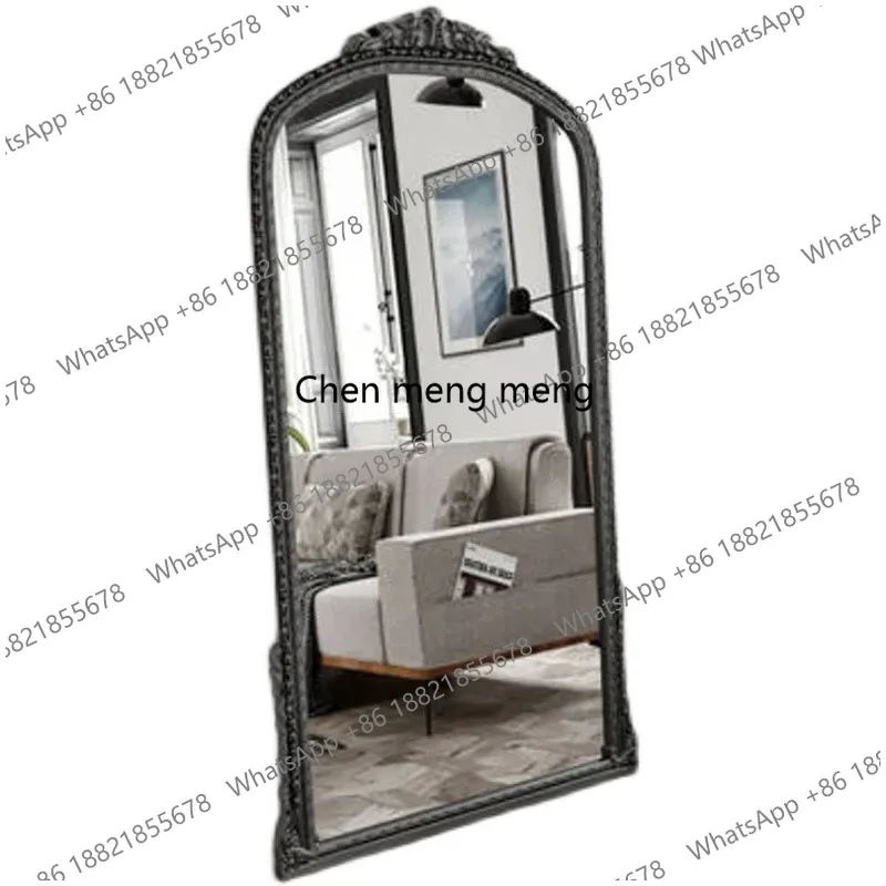 

European dressing floor mirror retro classical French Italian living room entrance bedroom full-length mirror