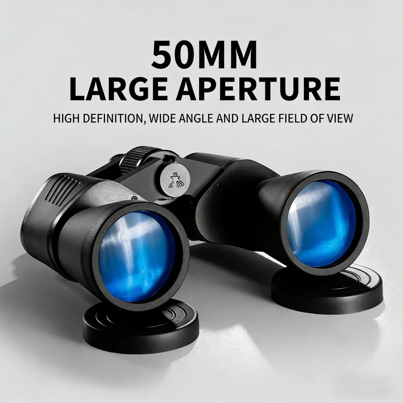 

10X50 HD Binoculars with Complete Accessories (Bag Lens Caps Strap) Plastic-Steel Body Waterproof for Bird Watching and Hunting