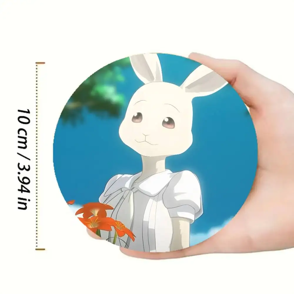 Haru B-Beastars Wooden Cup Mat Cappuccino Vodka Juice Water Coaster for Flower Shop 4