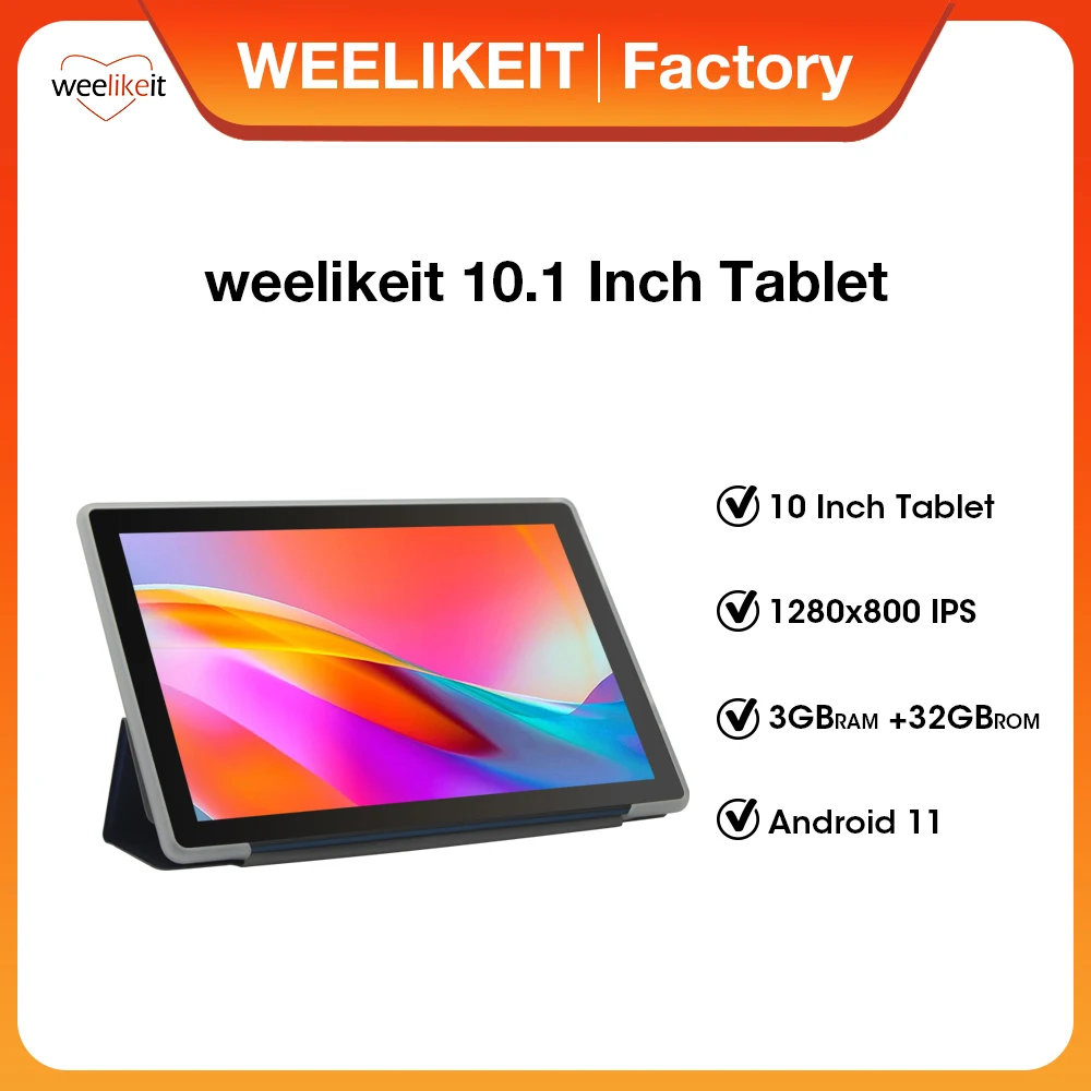 تابلت weelequit بشاشة 10.1 بوصة يعمل بنظام الأندرويد 11 1280*800 HD 3GB RAM 32GB ROM بطارية 5000mAh Bt 5.0 AX WiFi6 تابلت رباعي النواة مع قلم