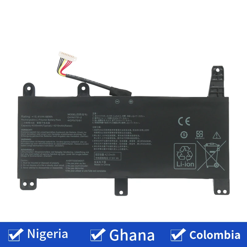 

ZDIUIU C41N1731-2 laptop battery for Asus, ROG Strix, G17, g712l, g712lu, g712lv, g731g, g731gu, g731gu, scar 17, g732, g512l