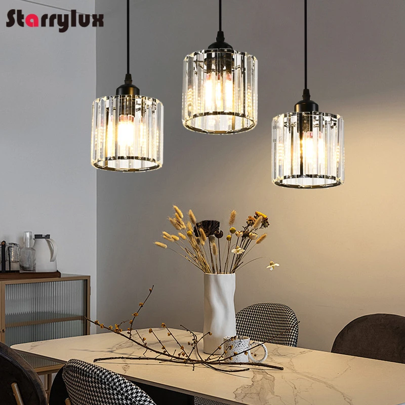 Chic Dining Room Crystal Chandelier  Luxury Pendant Light Hallway Lamp