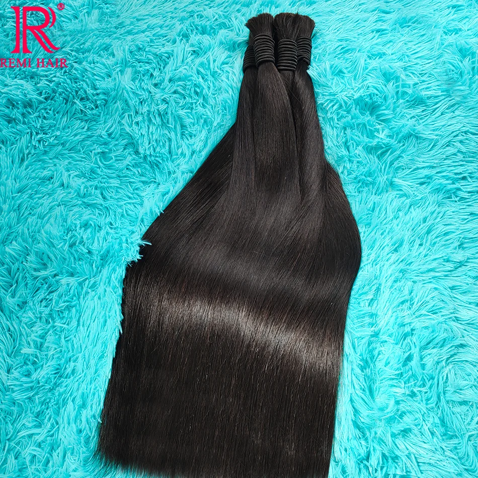 100% Real Human Hair Bulk Deep Wave Loose Deep Natural Color Crochet Hair Human Hair Braiding Extensions Weaving Hair for Women