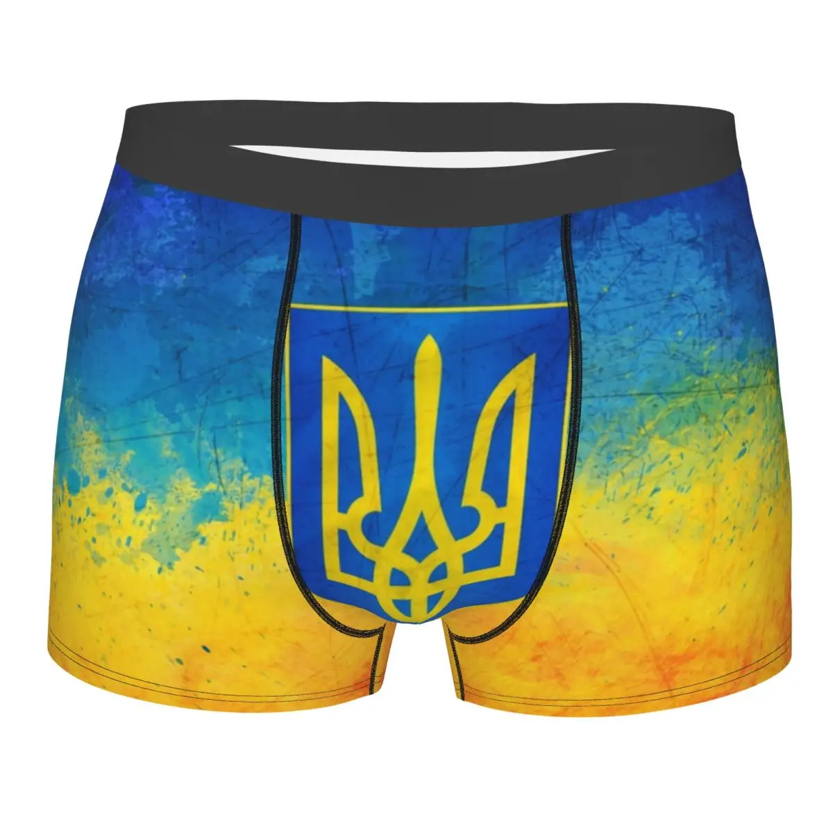 

Custom Flag Of Ukraine Underwear Men Stretch Boxer Briefs