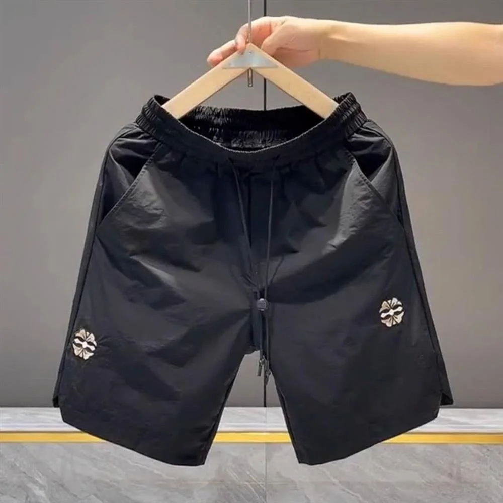 

Summer Men's Faionable Versatile Four-Part orts Comfortable High-Quali Sli High-End European Casual Five-Part Pants