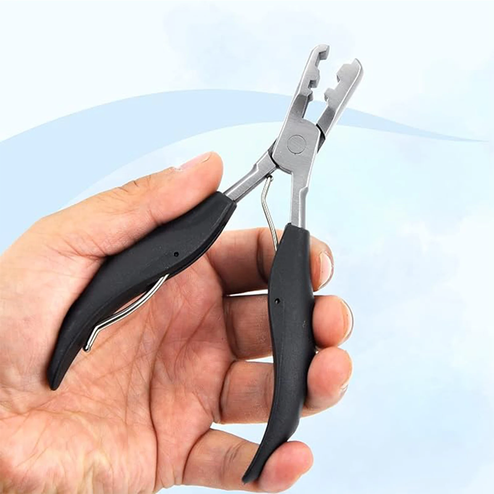 

Black Hair Extension Pliers Stainless Steel Micro Ring LinkPliers Professional Hair Install Removal Tool For Lace Wigs Hairpiece