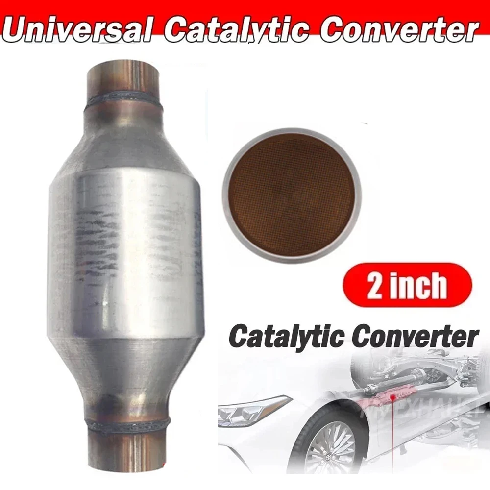 

Универсальный 2-дюймовый 5,08 см-дюймовый розетка 400-ячеечный гоночный автомобиль с высоким расходом, катализатор, катализатор, подложка из нержавеющей стали EURO1