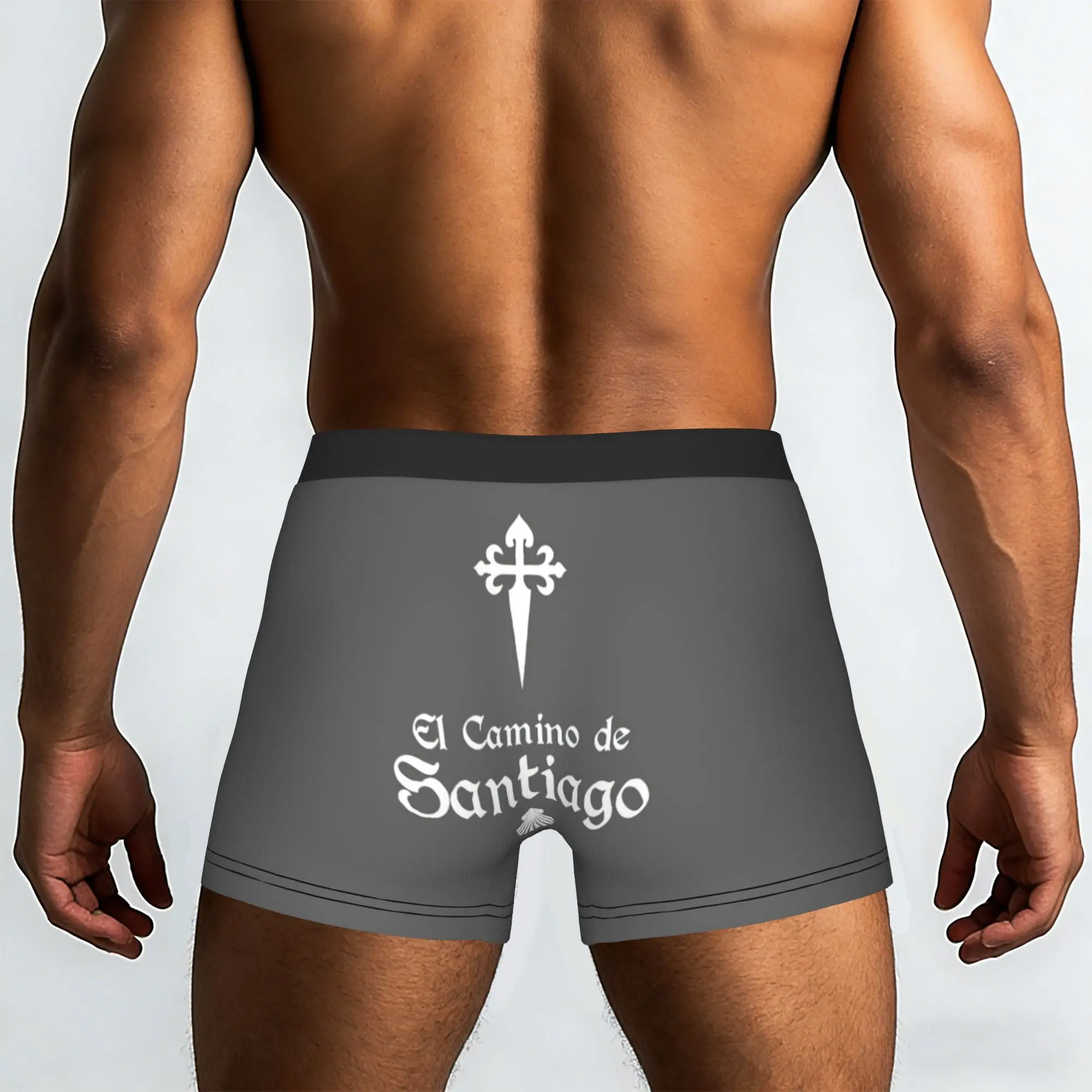 Custom Male Cool Santiago de Compostela Camino Underwear  Boxer Briefs Soft Shorts Panties Underpants