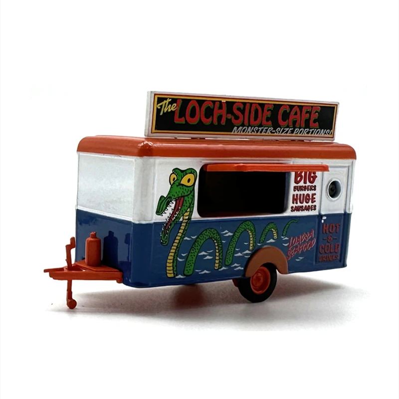 OXFORD 1:76 Scale Diecast Alloy Mobile Trailer Lakeside Cafe Toys Cars Model Classics Adult Souvenir Gifts Static Display